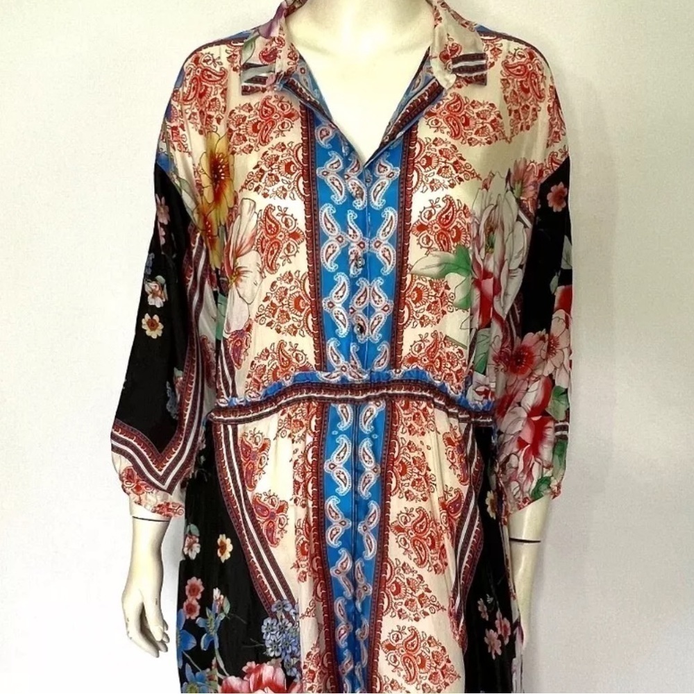 Johnny Was silk Geana Patsy dress NWT - Picture 5 of 14